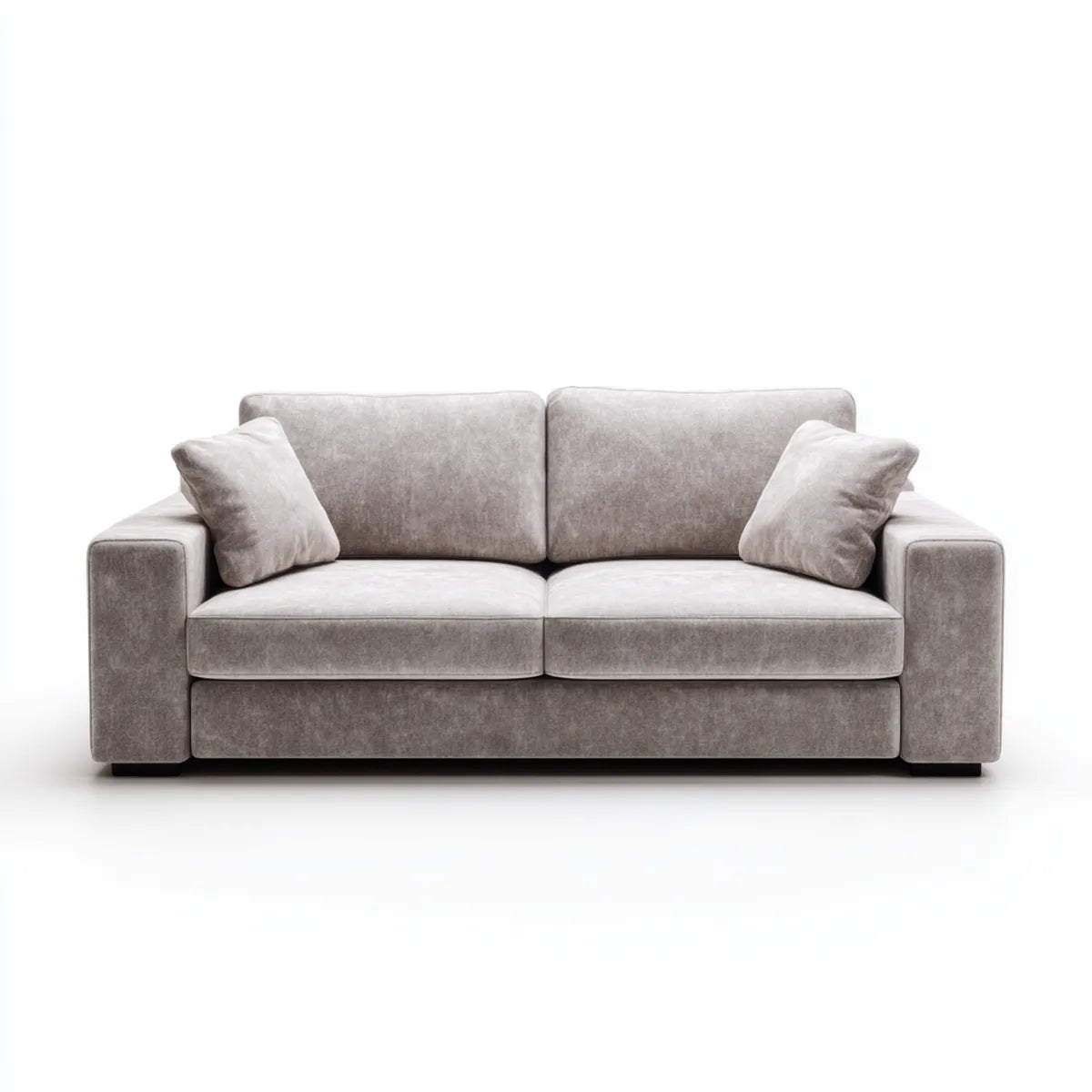 Sofa, Szara, prostokątna sofa poliestrowa 180 x 90 x 85 cm