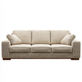 Sofa 3 beżowe fotele 230 x 95 x 88 cm w poliestrze liniowym