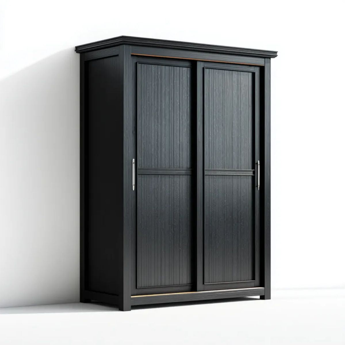 Szafa, Szafka na drzwi czarne przesuwne z MDF 120 x 60 x 200 cm