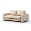 Sofa 2 beżowe fotele 170 x 90 x 85 cm ze skóry syntetycznej prostokątnej PU