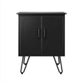 Witryna, Szafa metalowa czarna 80 x 40 x 100 cm stal prostokątna z 2 drzwiami