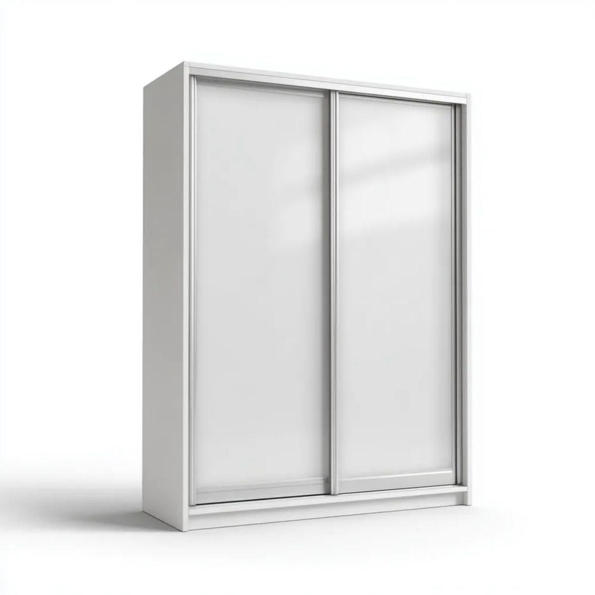 Szafa, Biała szafa na drzwi z przesuwanymi szybami w desce 120 x 60 x 200 cm
